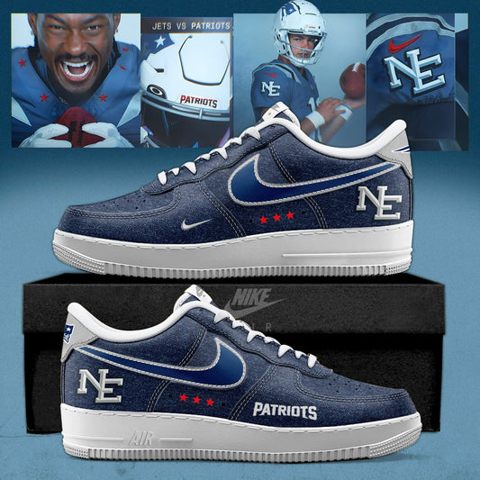 New England Patriots 2025 Rivalries Nor’Easter Storm Special AF1 Sneakers