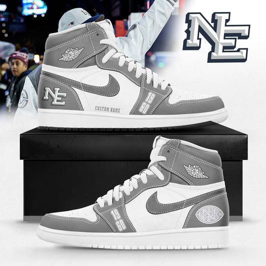 New England Patriots 2025 Rivalries Nor’Easter Storm Custom AJ1 Sneaker