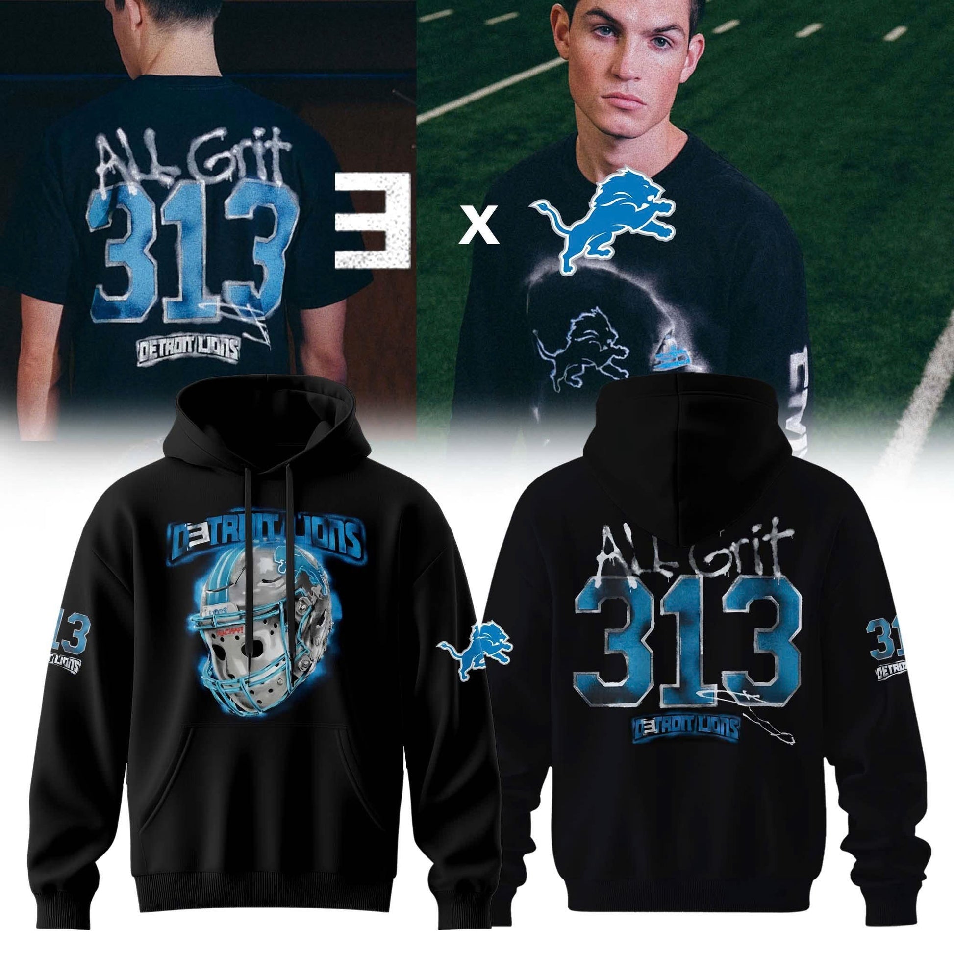 EMINEM X LIONS THANKSGIVING TEE HOODIE LIMITED DROP! Get Yours Before Kickoff!