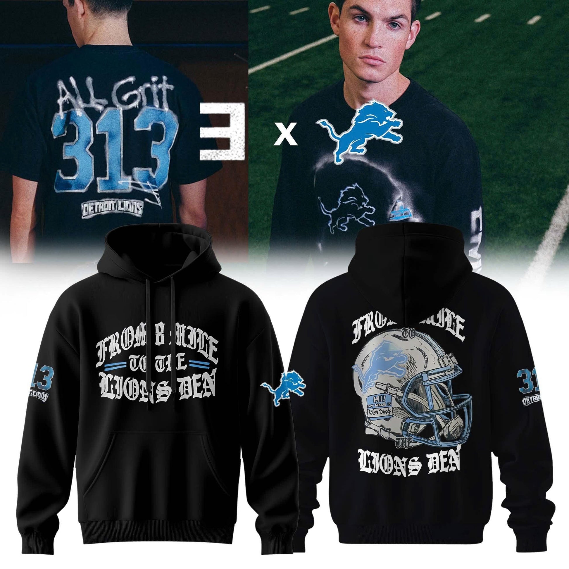 EMINEM X LIONS THANKSGIVING TEE HOODIE LIMITED DROP! Get Yours Before Kickoff!